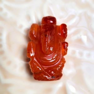 Ganesh en pierre véritable - cornaline