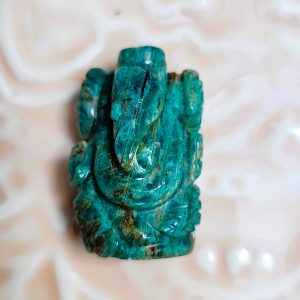 Ganesh en pierre véritable - Chrysocolle