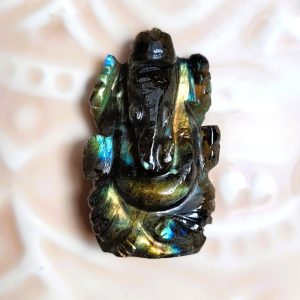 Ganesh en pierre véritable - Labradorite