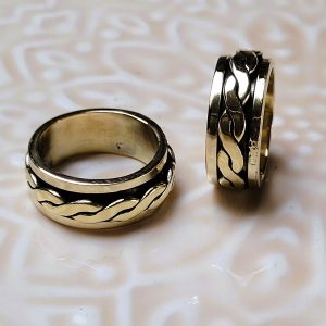 Anneau tournant doré Gino