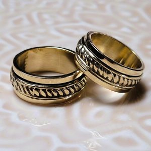 Anneau tournant doré Lino