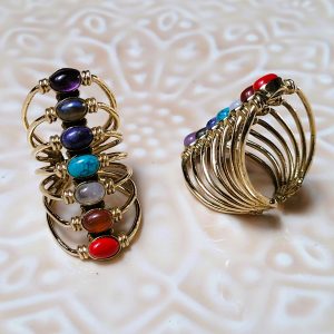 Bague Aura Dorée 7 chakras