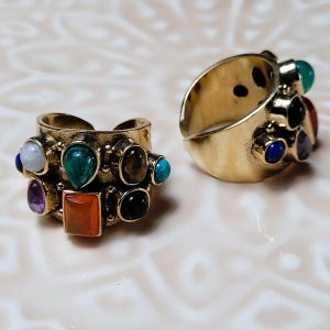 Bague Thea Dorée 8 pierres