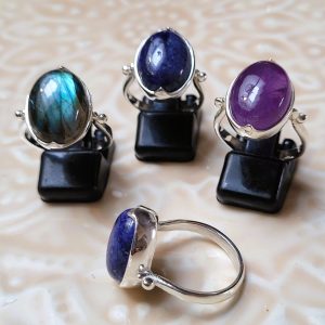 Bague pierre argenté Pénélope