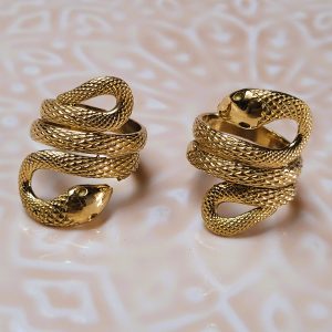 Bague serpent Aoda dorée