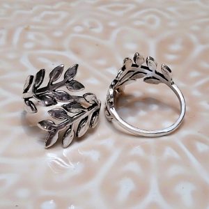 Bague palme Anna argentée