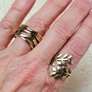 Alternative view of Bague palme Anna dorée