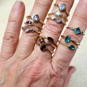 Alternative view of Bague Lison dorée