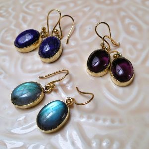 Boucle d'oreille indienne Pénélope dorée