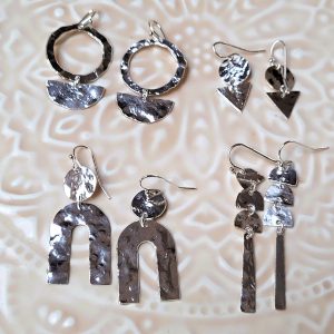 Boucle d’oreille Zoé argentée