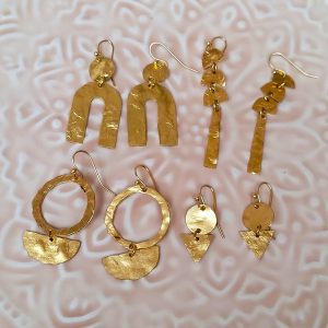 Boucle d'oreille Zoé dorée