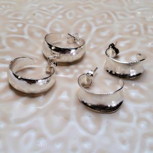 Créoles argentées Olivia