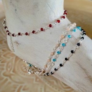 Chaine de cheville argentée Louna