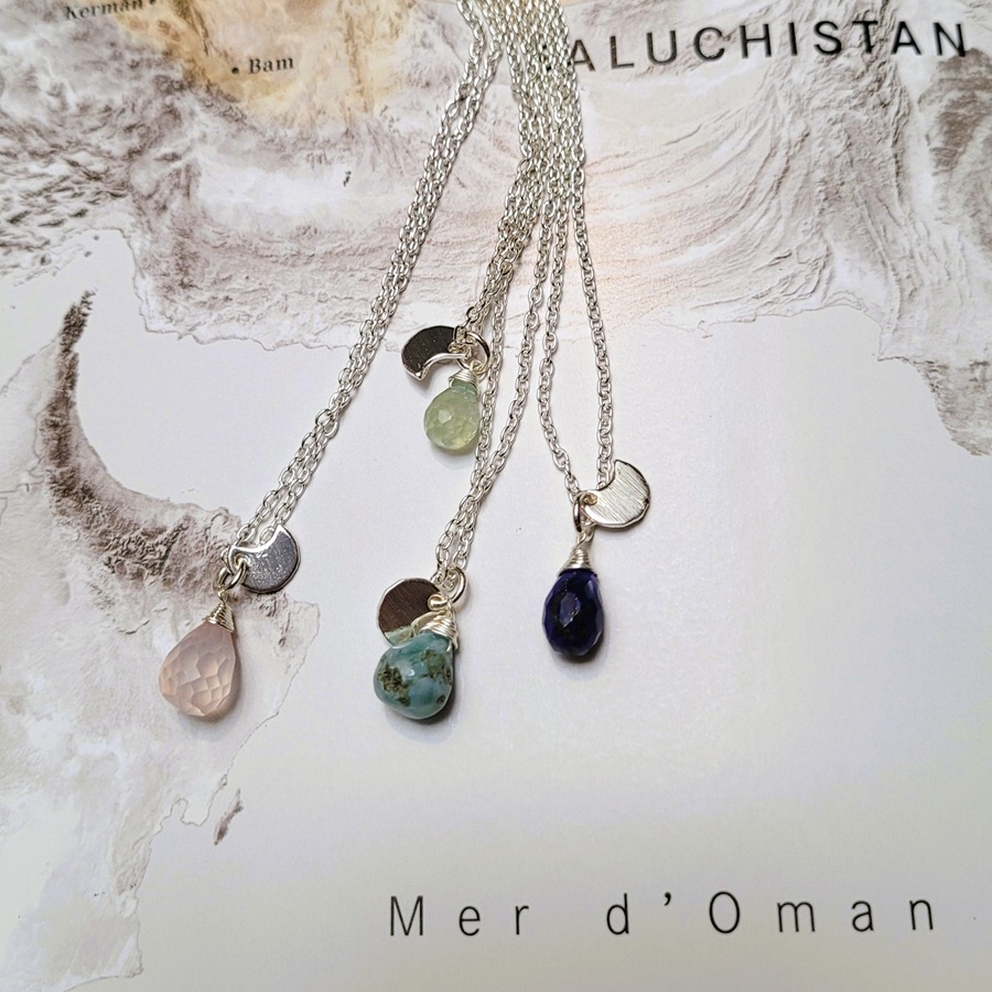 Collier pierre Maia argenté Collier pierre Maia argenté – Image 2