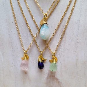 Alternative view of Collier pierre Maia doré