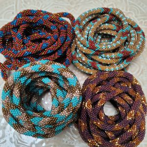 Alternative view of Bracelet Népalais Turquoise Marron