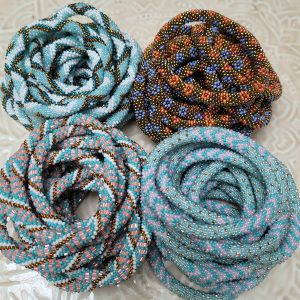 Alternative view of Bracelet Népalais Turquoise Orange