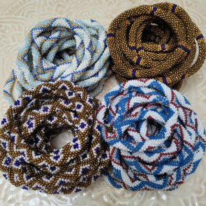 Alternative view of Bracelet Népalais Marron Bleu