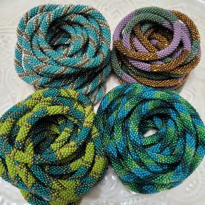 Alternative view of Bracelet Népalais Vert Foncé