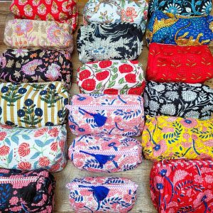 Trousse en Kantha matelassé d'inde