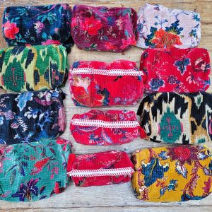 Trousse en Velours matelassé d'inde