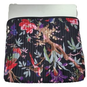 Alternative view of Housse pour ordinateur tissu Kantha – 15 pouces