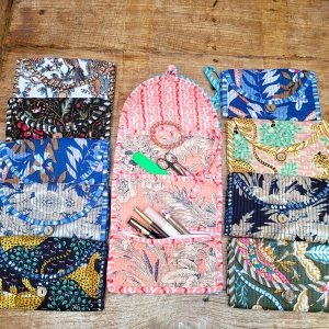 Alternative view of Pochette pliante Kantha matelassé d'inde