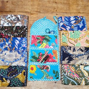Pochette pliante Kantha matelassé d'inde