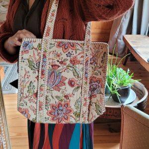 Petit Sac Kantha matelassé d'inde