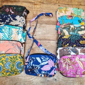 Alternative view of Pochette Kantha matelassé d'inde