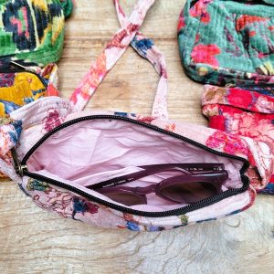 Pochette velours matelassé d'inde