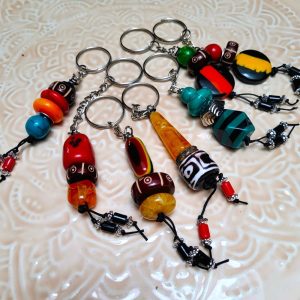Porte-clés perles colorées